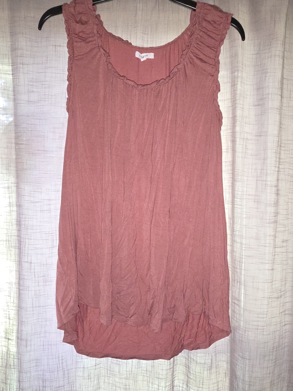 Maurices Dusty Rose Ruffle Sleeve Tank